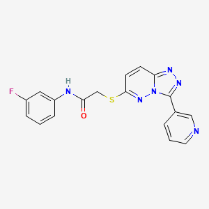 N-(3-fluorophenyl)-2-((3-(pyridin-3-yl)-[1,2,4]triazolo[4,3-b]pyridazin-6-yl)thio)acetamide