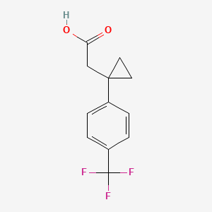 2-{1-[4-(Trifluoromethyl)phenyl]cyclopropyl}acetic acid