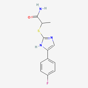 2-{[5-(4-fluorophenyl)-1H-imidazol-2-yl]sulfanyl}propanamide