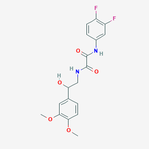 molecular formula C18H18F2N2O5 B2544265 N-(3,4-difluorophenyl)-N'-[2-(3,4-dimethoxyphenyl)-2-hydroxyethyl]ethanediamide CAS No. 1797191-45-7