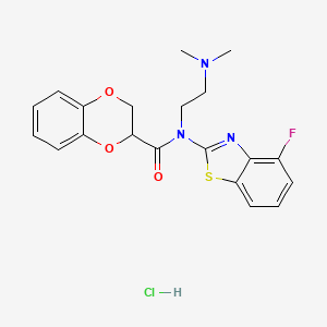 N-(2-(dimethylamino)ethyl)-N-(4-fluorobenzo[d]thiazol-2-yl)-2,3-dihydrobenzo[b][1,4]dioxine-2-carboxamide hydrochloride