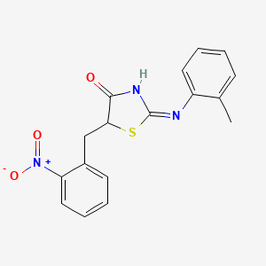 (E)-5-(2-nitrobenzyl)-2-(o-tolylimino)thiazolidin-4-one