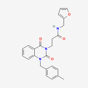 N-[(furan-2-yl)methyl]-3-{1-[(4-methylphenyl)methyl]-2,4-dioxo-1,2,3,4-tetrahydroquinazolin-3-yl}propanamide