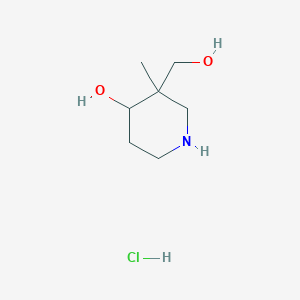 3-(Hydroxymethyl)-3-methylpiperidin-4-ol hydrochloride