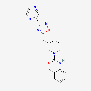 3-((3-(pyrazin-2-yl)-1,2,4-oxadiazol-5-yl)methyl)-N-(o-tolyl)piperidine-1-carboxamide