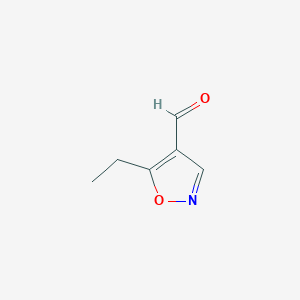 molecular formula C6H7NO2 B2544296 5-Ethyl-1,2-oxazole-4-carbaldehyde CAS No. 1368006-57-8