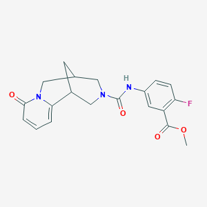 methyl 2-fluoro-5-{[(8-oxo-1,5,6,8-tetrahydro-2H-1,5-methanopyrido[1,2-a][1,5]diazocin-3(4H)-yl)carbonyl]amino}benzoate