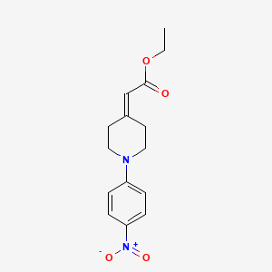 molecular formula C15H18N2O4 B2544306 Ethyl 2-[1-(4-nitrophenyl)-4-piperidinylidene]acetate CAS No. 251310-52-8