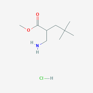 molecular formula C9H20ClNO2 B2544307 Methyl2-(aminomethyl)-4,4-dimethylpentanoatehydrochloride CAS No. 2243506-04-7