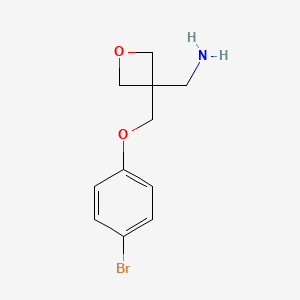 molecular formula C11H14BrNO2 B2544310 C-(3-(4-bromophenoxymethyl)oxetan-3-yl)methylamine CAS No. 1084953-24-1
