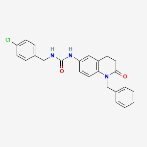 molecular formula C24H22ClN3O2 B2544313 1-(1-Benzyl-2-oxo-1,2,3,4-tetrahydroquinolin-6-yl)-3-(4-chlorobenzyl)urea CAS No. 1172531-51-9