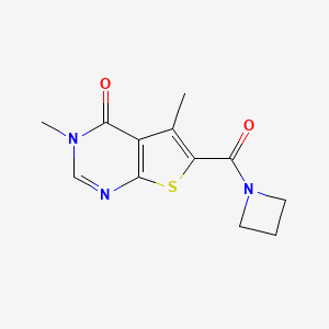 molecular formula C12H13N3O2S B2544317 6-(Azetidine-1-carbonyl)-3,5-dimethylthieno[2,3-d]pyrimidin-4-one CAS No. 2380193-88-2