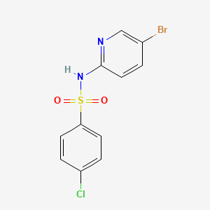 molecular formula C11H8BrClN2O2S B2544321 N-(5-bromopyridin-2-yl)-4-chlorobenzenesulfonamide CAS No. 324780-09-8
