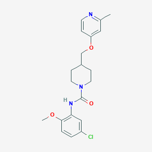 molecular formula C20H24ClN3O3 B2544325 N-(5-chloro-2-methoxyphenyl)-4-{[(2-methylpyridin-4-yl)oxy]methyl}piperidine-1-carboxamide CAS No. 2379984-06-0