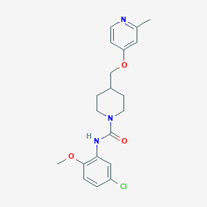 molecular formula C20H24ClN3O3 B2544325 N-(5-Chloro-2-methoxyphenyl)-4-[(2-methylpyridin-4-yl)oxymethyl]piperidine-1-carboxamide CAS No. 2379984-06-0