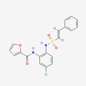 molecular formula C19H15ClN2O4S B2544329 N-[5-chloro-2-[[(E)-2-phenylethenyl]sulfonylamino]phenyl]furan-2-carboxamide CAS No. 1223865-90-4