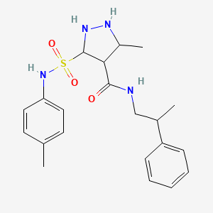 molecular formula C21H24N4O3S B2544331 3-methyl-5-[(4-methylphenyl)sulfamoyl]-N-(2-phenylpropyl)-1H-pyrazole-4-carboxamide CAS No. 1322749-05-2