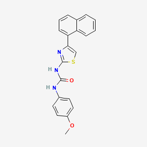 molecular formula C21H17N3O2S B2544336 1-(4-Methoxyphenyl)-3-(4-(naphthalen-1-yl)thiazol-2-yl)urea CAS No. 313395-52-7
