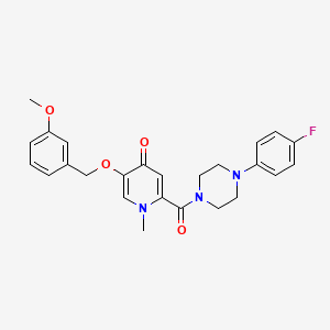 molecular formula C25H26FN3O4 B2544344 2-(4-(4-fluorophenyl)piperazine-1-carbonyl)-5-((3-methoxybenzyl)oxy)-1-methylpyridin-4(1H)-one CAS No. 1021249-81-9