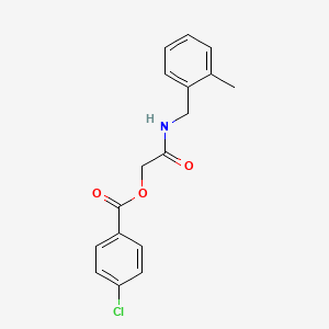 molecular formula C17H16ClNO3 B2544346 4-氯苯甲酸2-((2-甲基苄基)氨基)-2-氧代乙酯 CAS No. 1241970-56-8