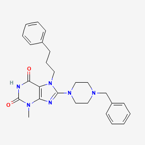 8-(4-benzylpiperazin-1-yl)-3-methyl-7-(3-phenylpropyl)-1H-purine-2,6(3H,7H)-dione