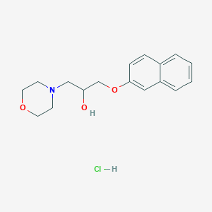 molecular formula C17H22ClNO3 B2544354 1-Morpholino-3-(naphthalen-2-yloxy)propan-2-ol hydrochloride CAS No. 352458-19-6