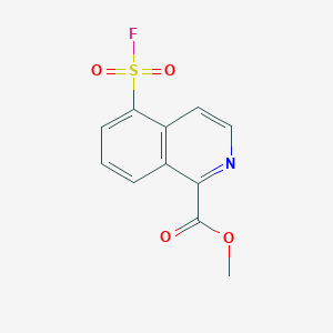 molecular formula C11H8FNO4S B2544358 Methyl 5-fluorosulfonylisoquinoline-1-carboxylate CAS No. 2137753-73-0