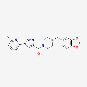 [4-(1,3-benzodioxol-5-ylmethyl)piperazino][1-(6-methyl-2-pyridinyl)-1H-imidazol-4-yl]methanone