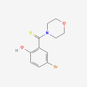 molecular formula C11H12BrNO2S B2544386 (5-Bromo-2-hydroxyphenyl)(morpholin-4-yl)methanethione CAS No. 99859-28-6