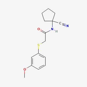 molecular formula C15H18N2O2S B2544400 N-(1-cyanocyclopentyl)-2-[(3-methoxyphenyl)sulfanyl]acetamide CAS No. 1210994-22-1