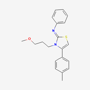 molecular formula C20H22N2OS B2544402 (Z)-N-(3-(3-methoxypropyl)-4-(p-tolyl)thiazol-2(3H)-ylidene)aniline CAS No. 489397-81-1