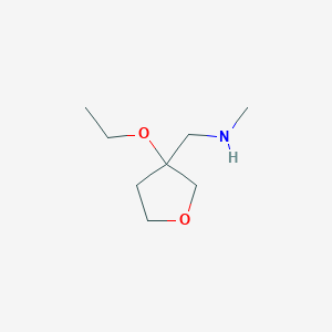 molecular formula C8H17NO2 B2544403 [(3-Ethoxyoxolan-3-yl)methyl](methyl)amine CAS No. 1781081-28-4