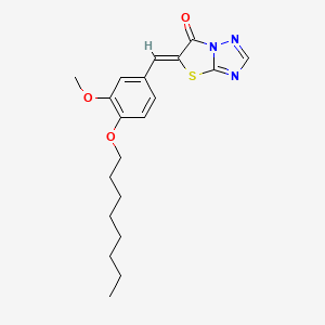 molecular formula C20H25N3O3S B2544406 (Z)-5-(3-methoxy-4-(octyloxy)benzylidene)thiazolo[3,2-b][1,2,4]triazol-6(5H)-one CAS No. 617694-28-7