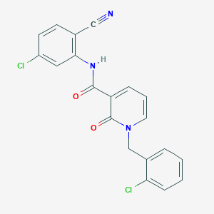 molecular formula C20H13Cl2N3O2 B2544414 N-(5-chloro-2-cyanophenyl)-1-(2-chlorobenzyl)-2-oxo-1,2-dihydropyridine-3-carboxamide CAS No. 899754-13-3