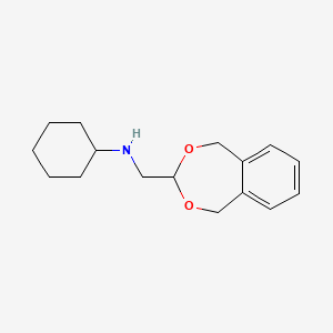 molecular formula C16H23NO2 B2544416 环己基-(5,9-二氢-6,8-二氧杂苯并环庚烯-7-基甲基)-胺 CAS No. 332167-80-3