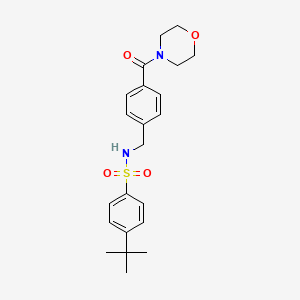 molecular formula C22H28N2O4S B2544427 4-tert-butyl-N-[4-(4-morpholinylcarbonyl)benzyl]benzenesulfonamide CAS No. 690644-12-3