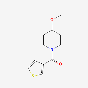 molecular formula C11H15NO2S B2544429 (4-Methoxypiperidin-1-yl)(thiophen-3-yl)methanone CAS No. 1210851-00-5