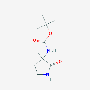 molecular formula C10H18N2O3 B2544439 tert-Butyl (3-methyl-2-oxopyrrolidin-3-yl)carbamate CAS No. 308817-68-7