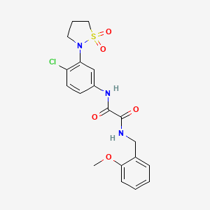 N1-(4-chloro-3-(1,1-dioxidoisothiazolidin-2-yl)phenyl)-N2-(2-methoxybenzyl)oxalamide