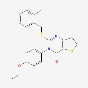 3-(4-ethoxyphenyl)-2-((2-methylbenzyl)thio)-6,7-dihydrothieno[3,2-d]pyrimidin-4(3H)-one