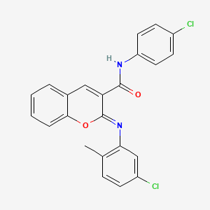 (2Z)-2-[(5-chloro-2-methylphenyl)imino]-N-(4-chlorophenyl)-2H-chromene-3-carboxamide