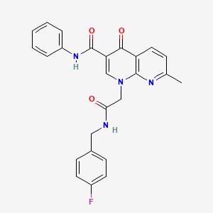 1-(2-((4-fluorobenzyl)amino)-2-oxoethyl)-7-methyl-4-oxo-N-phenyl-1,4-dihydro-1,8-naphthyridine-3-carboxamide