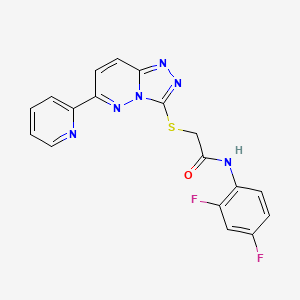 molecular formula C18H12F2N6OS B2544468 N-(2,4-difluorophenyl)-2-{[6-(pyridin-2-yl)-[1,2,4]triazolo[4,3-b]pyridazin-3-yl]sulfanyl}acetamide CAS No. 894055-90-4