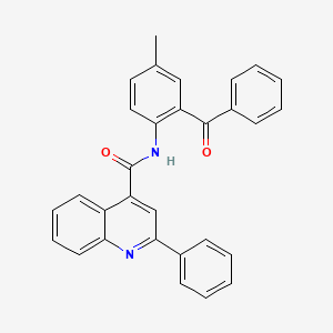 molecular formula C30H22N2O2 B2544472 N-(2-benzoyl-4-methylphenyl)-2-phenylquinoline-4-carboxamide CAS No. 392251-27-3