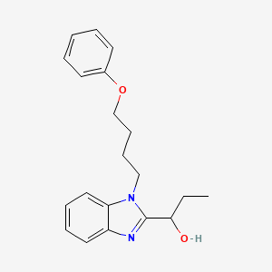 molecular formula C20H24N2O2 B2544478 1-[1-(4-phenoxybutyl)-1H-1,3-benzodiazol-2-yl]propan-1-ol CAS No. 890640-75-2
