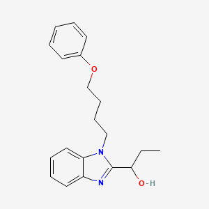 molecular formula C20H24N2O2 B2544478 1-[1-(4-Phenoxybutyl)benzimidazol-2-yl]propan-1-ol CAS No. 890640-75-2