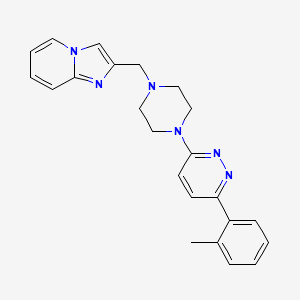 molecular formula C23H24N6 B2544501 3-[4-({Imidazo[1,2-a]pyridin-2-yl}methyl)piperazin-1-yl]-6-(2-methylphenyl)pyridazine CAS No. 2380180-96-9