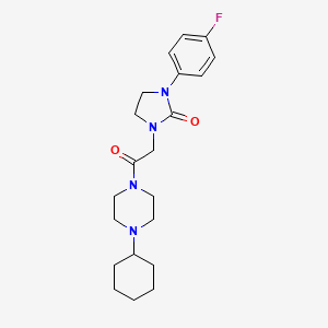 1-(2-(4-Cyclohexylpiperazin-1-yl)-2-oxoethyl)-3-(4-fluorophenyl)imidazolidin-2-one