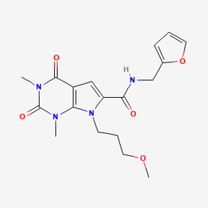 N-(furan-2-ylmethyl)-7-(3-methoxypropyl)-1,3-dimethyl-2,4-dioxo-2,3,4,7-tetrahydro-1H-pyrrolo[2,3-d]pyrimidine-6-carboxamide