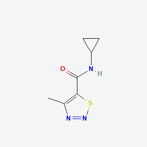 molecular formula C7H9N3OS B2544524 N-cyclopropyl-4-methyl-1,2,3-thiadiazole-5-carboxamide CAS No. 69636-02-8